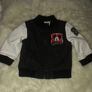 Disney Mickey Letterman Jacket 9-12 Months Great for Disney Baby!